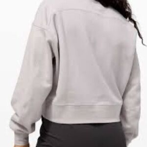 Lululemon Perfectly Oversized Crop Crew Chrome 8 RARE